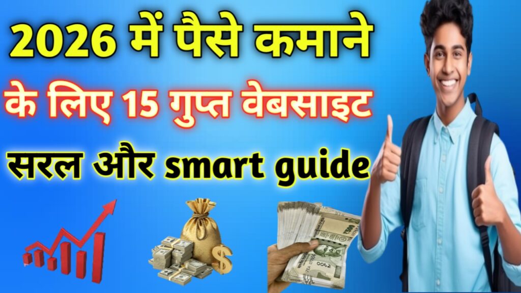 2026 में पैसे कमाने के लिए 15 गुप्त वेबसाइट